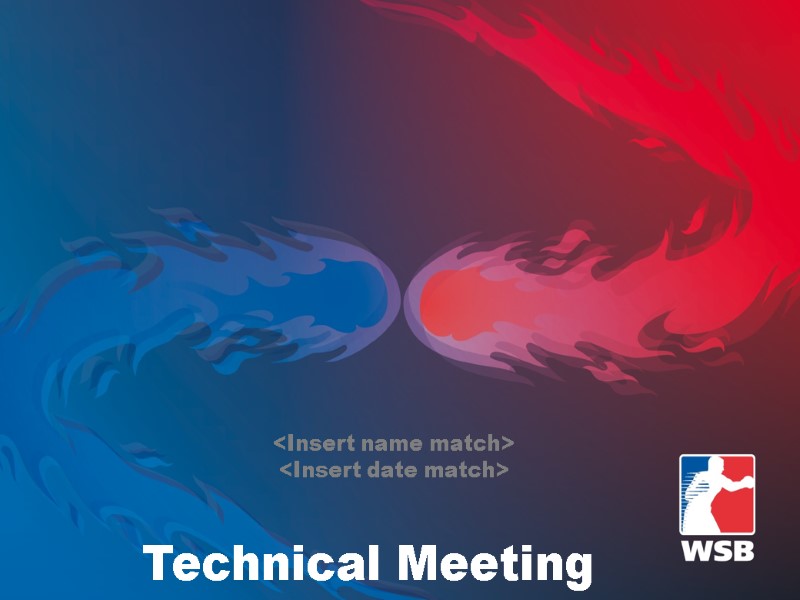 Technical Meeting <Insert name match> <Insert date match>